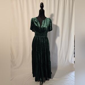 Anthropologie Somerset Maxi velvet dress